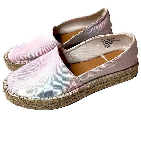 Splendid Laney Pastel Tie Dye Espadrille Platform Slip On Sneaker Shoe - Picture 1 of 10